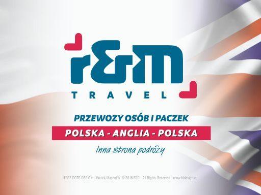 Projekty reklamowe – R&M TRAVEL – przewozy zagraniczne polska – anglia.