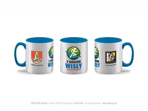 Kubek reklamowy V Festiwalu Biegowego - Z BIegiem Wisły.