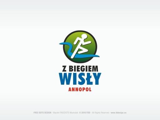 Logotyp Festiwalu Biegowego - Z Biegiem Wisły.