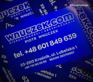 Laser krasnik, wizytowki alumniowe z grawerek laserowym, grawer laserowy